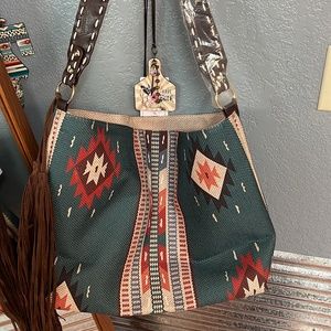 Aztec fringe purse